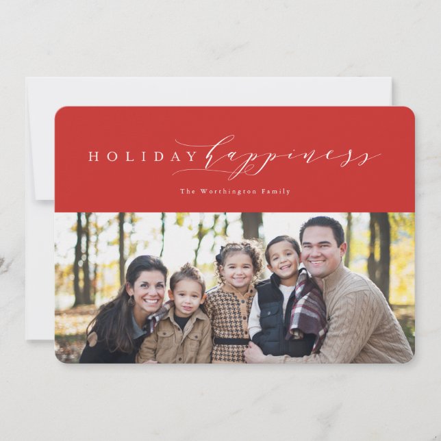 Tarjeta de Navidad de felicidad navideña (Anverso)