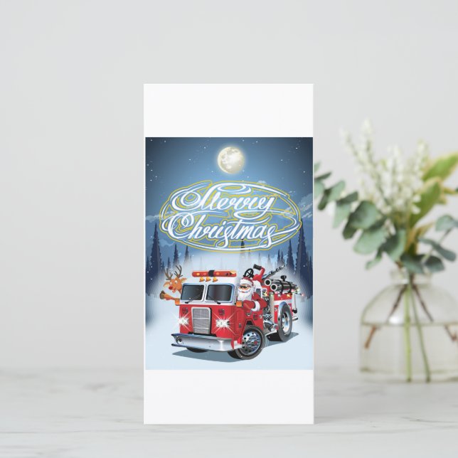 Tarjeta de Navidad de felicitación (Anverso de pie)