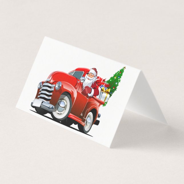 Tarjeta de Navidad de felicitación de dibujos anim (Anverso)