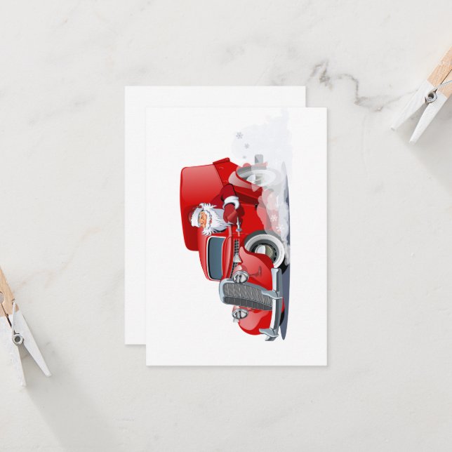 Tarjeta de Navidad de felicitación de dibujos anim (Anverso/Reverso In Situ)