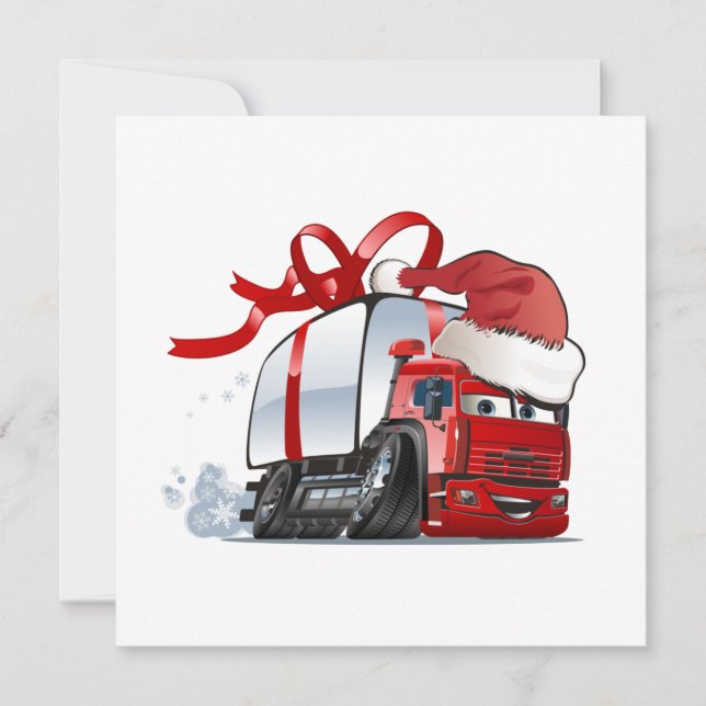 Tarjeta de Navidad de felicitación de dibujos anim (Anverso)