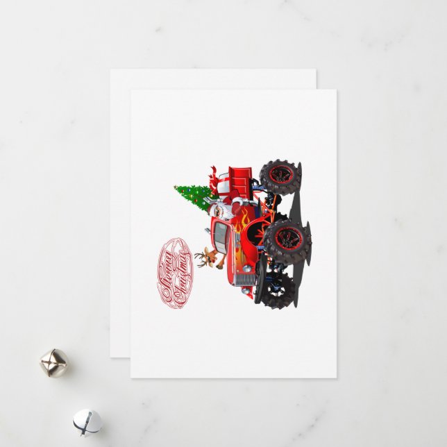 Tarjeta de Navidad de felicitación de dibujos anim (Anverso/Reverso In Situ)