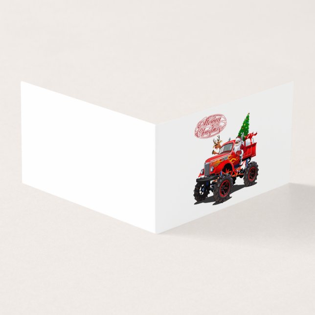 Tarjeta de Navidad de felicitación de dibujos anim (Exterior)