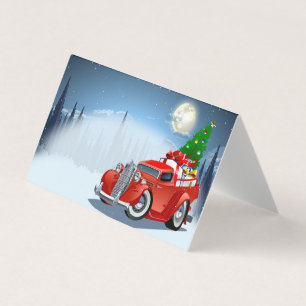 Tarjeta de Navidad de felicitación de dibujos anim