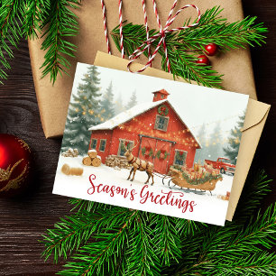 Tarjeta de Navidad de Feliz Navidad con Acuarela 