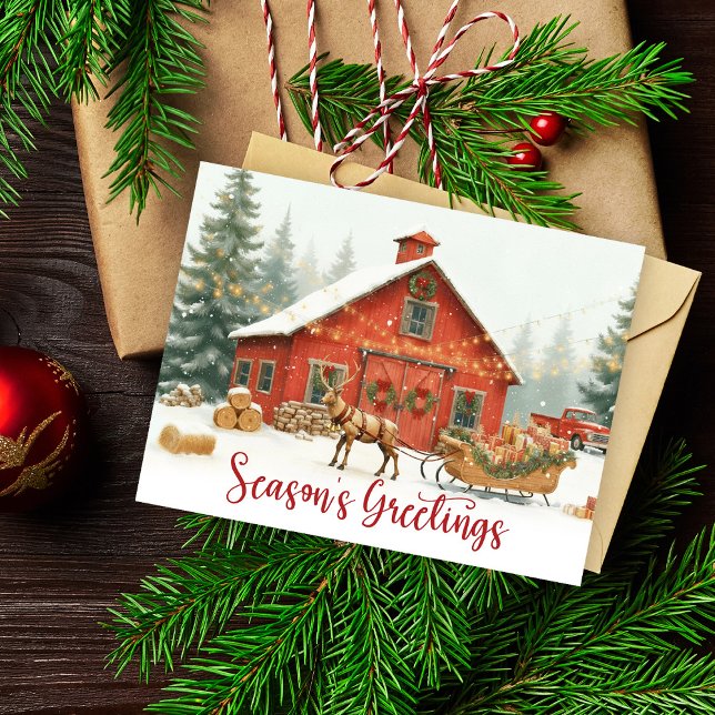 Tarjeta de Navidad de Feliz Navidad con Acuarela  (Subido por el creador)