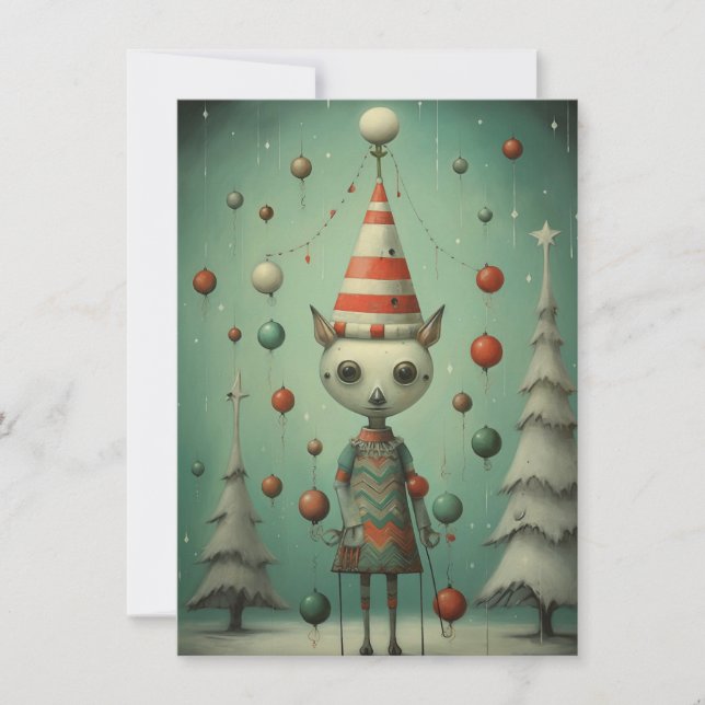Tarjeta de Navidad de Fenómeno de Carnaval (Anverso)