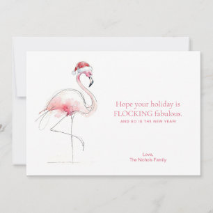 Tarjeta de Navidad de Flamenco Tarjeta de vacacion