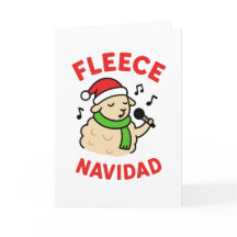 Tarjeta de Navidad de Fleece Navidad - Tarjeta de