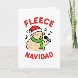 Tarjeta de Navidad de Fleece Navidad - Tarjeta de