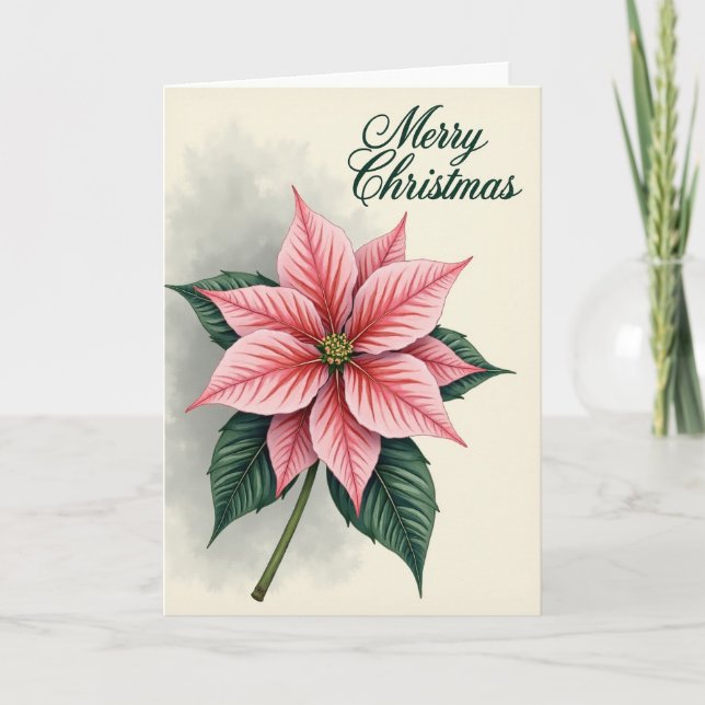 Tarjeta de Navidad de Flor de Invierno (Anverso)