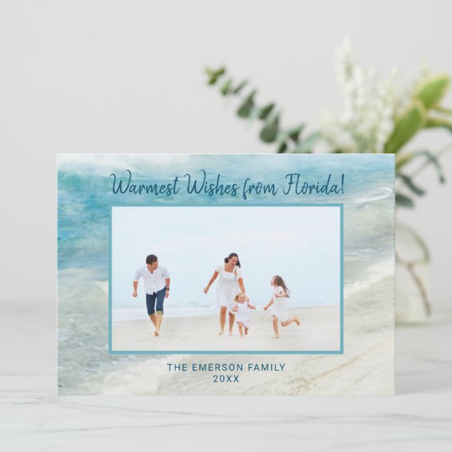 TARJETA DE NAVIDAD DE FLORIDA | TARJETA DE FOTO DE (Anverso de pie)