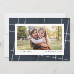 Tarjeta de Navidad de foto con cuadros festivos de