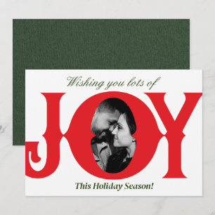 Tarjeta de Navidad de foto de alegría de vacacione