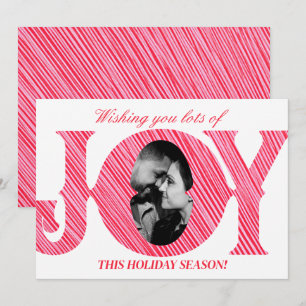 Tarjeta de Navidad de foto de alegría de vacacione