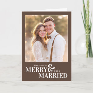 Tarjeta de Navidad de Foto de Casados Felices - Ma
