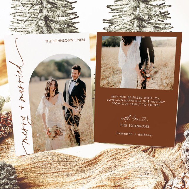 Tarjeta de Navidad de Foto de Casados y Felices (Subido por el creador)