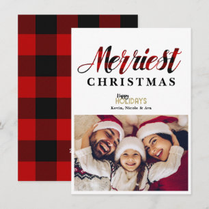 Tarjeta de Navidad de foto de vacaciones de cuadro