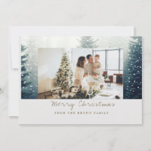 Tarjeta de Navidad de foto familiar personalizable