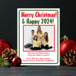 Tarjeta de Navidad de Foto Moderna