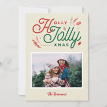 Tarjeta de Navidad de foto moderna vintage