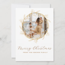 Tarjeta de Navidad de foto personalizable moderna