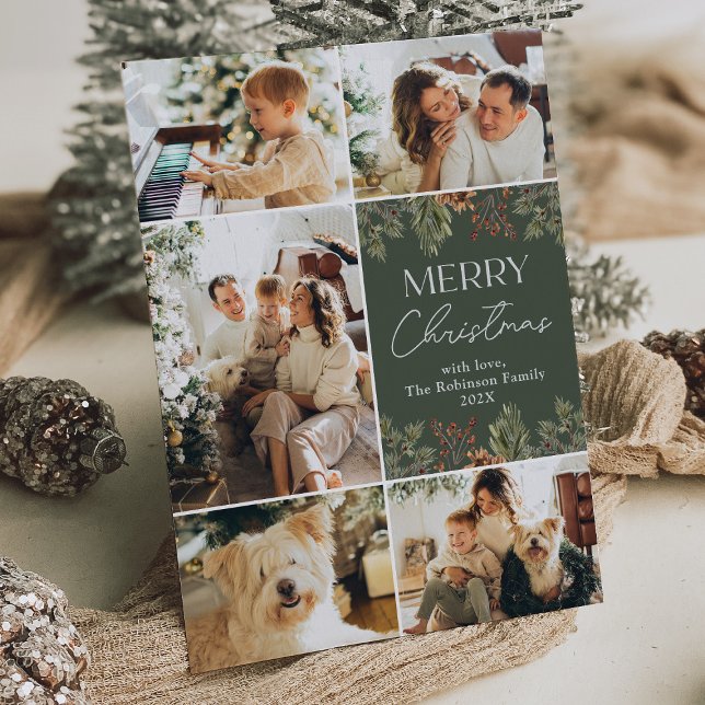 Tarjeta de Navidad de Fotos de la Familia Botánica (Subido por el creador)