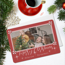 Tarjeta de Navidad de Fotos de Mentoladas Navideña