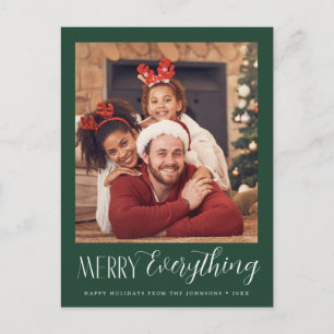 Tarjeta de navidad de fotos de todo lo que se nece