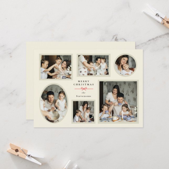 Tarjeta de Navidad de Galería de Fotos (Anverso/Reverso In Situ)