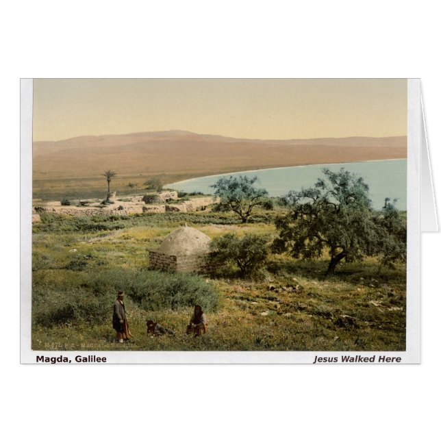 Tarjeta de Navidad de Galilea Tierra Santa (Anverso (Horizontal))