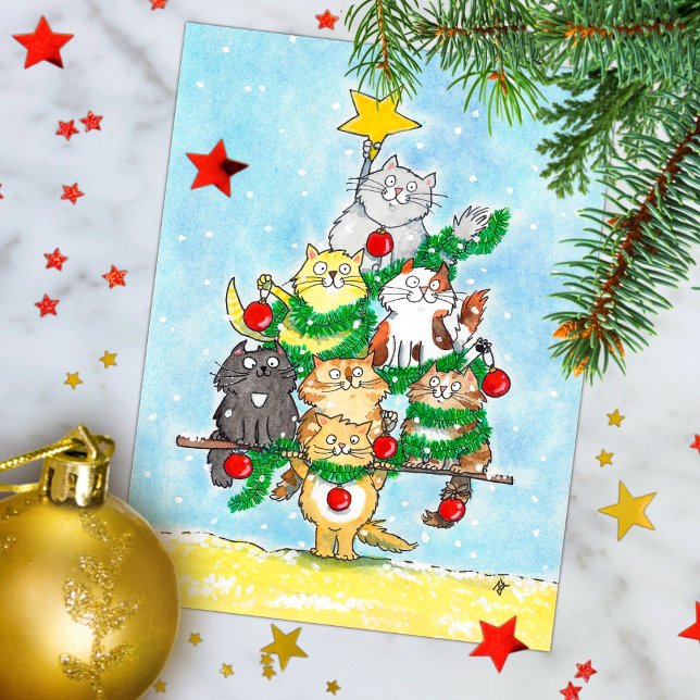 Tarjeta de Navidad de gato (Subido por el creador)