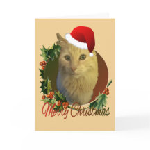 Tarjeta de Navidad de Gato Adorable y Única