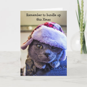 TARJETA DE NAVIDAD DE GATO PERSONALIZABLE
