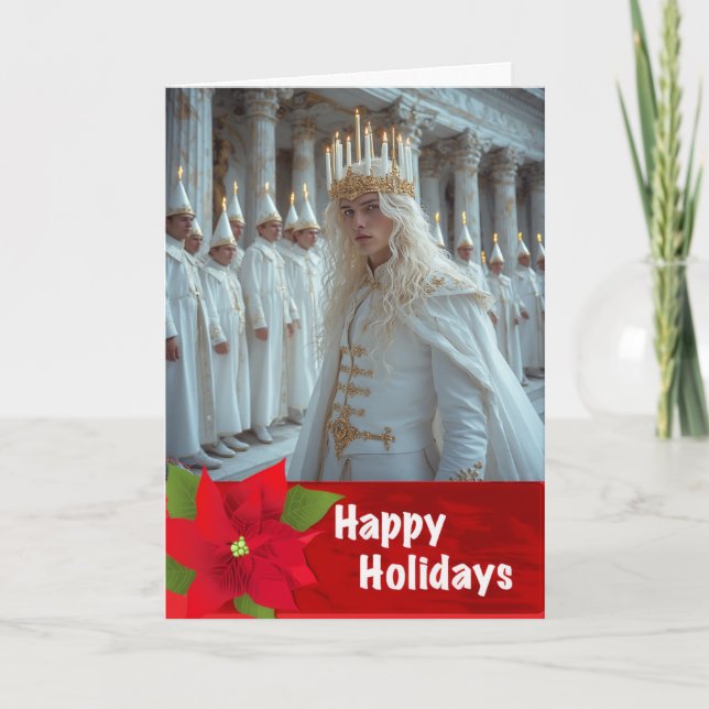 Tarjeta de Navidad de Gay Swedish LightFest de San (Anverso)