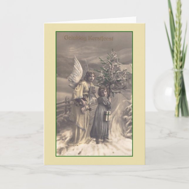 Tarjeta de Navidad de Gelukkig Kerstfeest del (Anverso)