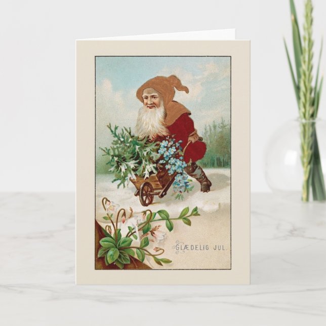 Tarjeta de Navidad de Glædelig julio del danés del (Anverso)