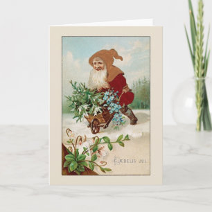 Tarjeta de Navidad de Glædelig julio del danés del