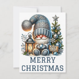 Tarjeta de Navidad de Gnomo Adorable