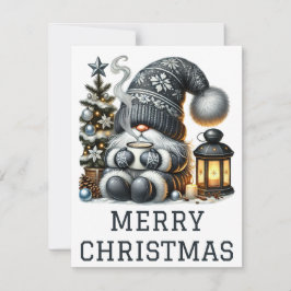 Tarjeta de Navidad de Gnomo Adorable