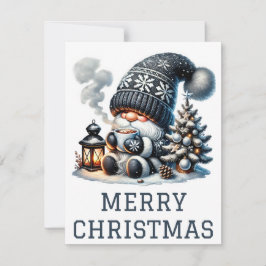 Tarjeta de Navidad de Gnomo Adorable