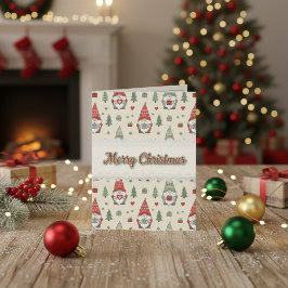 Tarjeta de Navidad de gnomo escandinavo lindo – 