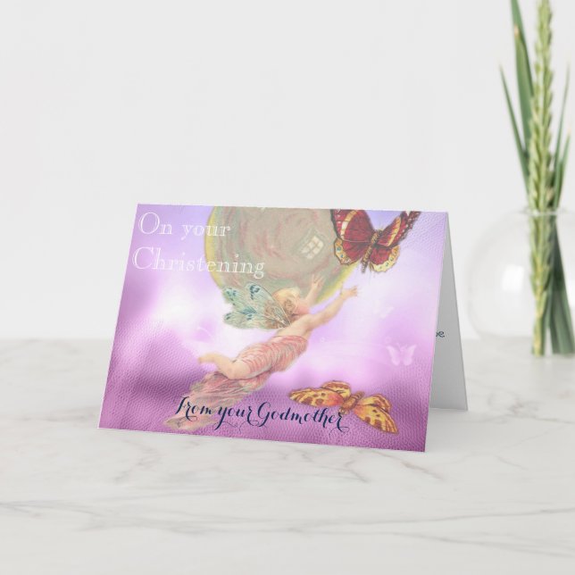 Tarjeta de navidad de Godparent (Anverso)