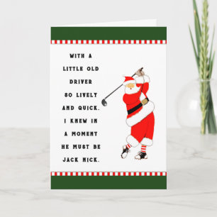 Tarjeta de Navidad de Golf