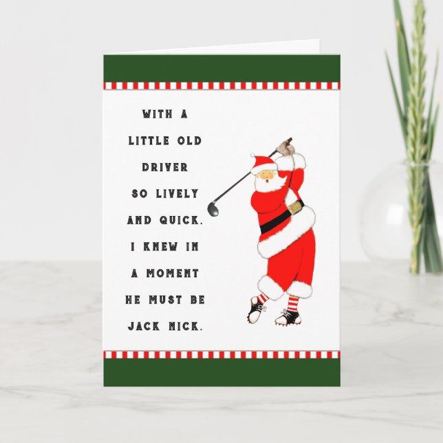 Tarjeta de Navidad de Golf (Anverso)