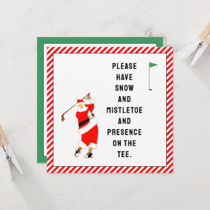 Tarjeta de Navidad de Golf Creativa