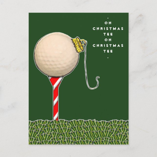 tarjeta de Navidad de golf divertida (Anverso)