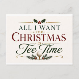 Tarjeta de Navidad de golf para golfista