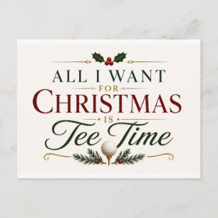 Tarjeta de Navidad de golf para golfista