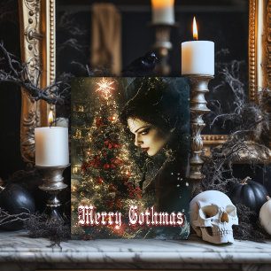 Tarjeta de Navidad de Gothmas Feliz